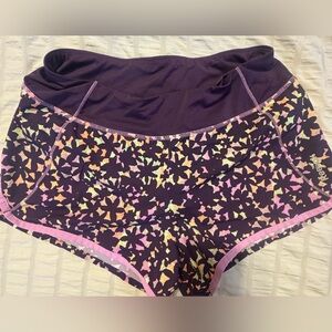 Reebok Women's Purple and Multicolor Athletic Shorts